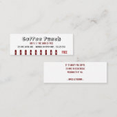 Carte perforée de café (Devant / Derrière)