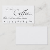 Carte perforée de café de fidélité (Devant / Derrière)