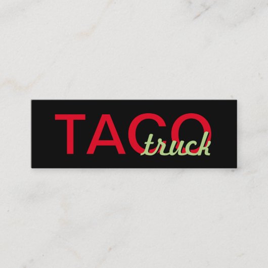 carte perforée de camion de taco (Devant)