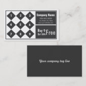 Carte perforée de carte de visite de fidélité (Devant / Derrière)