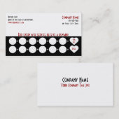 Carte perforée de carte de visite de fidélité de (Devant / Derrière)