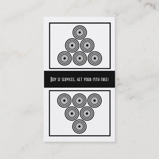 Carte perforée de carte de visite de fidélité de (Dos)