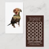 carte perforée de chien de double exposition (Devant / Derrière)