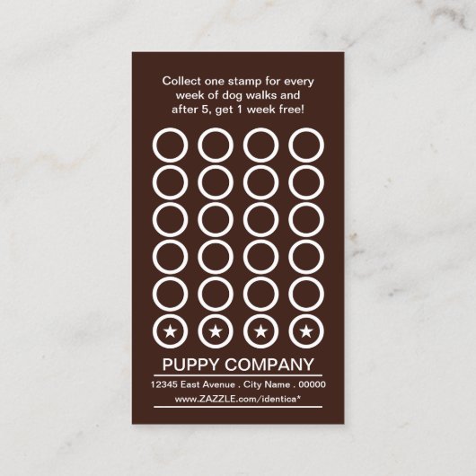 carte perforée de chien de double exposition (Dos)