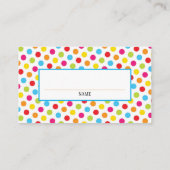 Carte perforée de clown de cirque (Dos)