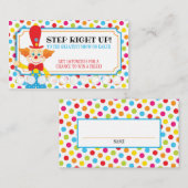 Carte perforée de clown de cirque (Devant / Derrière)