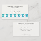 Carte perforée de fidélité de client avec la barre (Devant / Derrière)