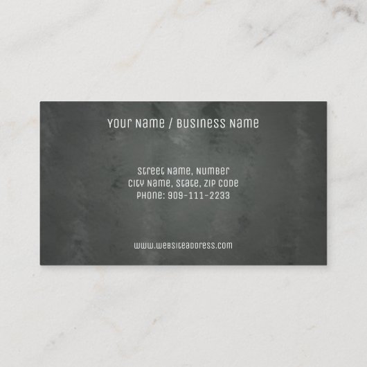 Carte perforée de fidélité de client de tableau (Dos)