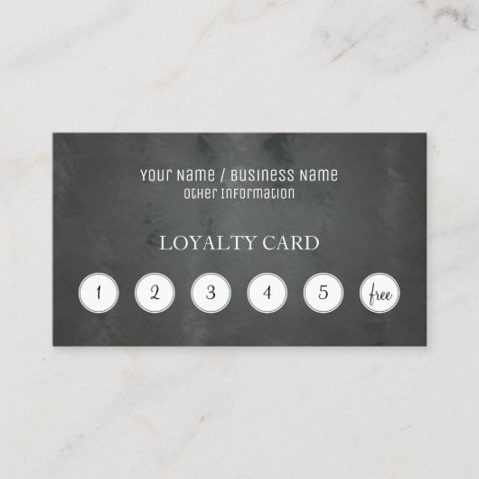 Carte perforée de fidélité de client de tableau (Devant)