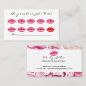 Carte perforée de fidélité de lèvre - carte de (Devant / Derrière)