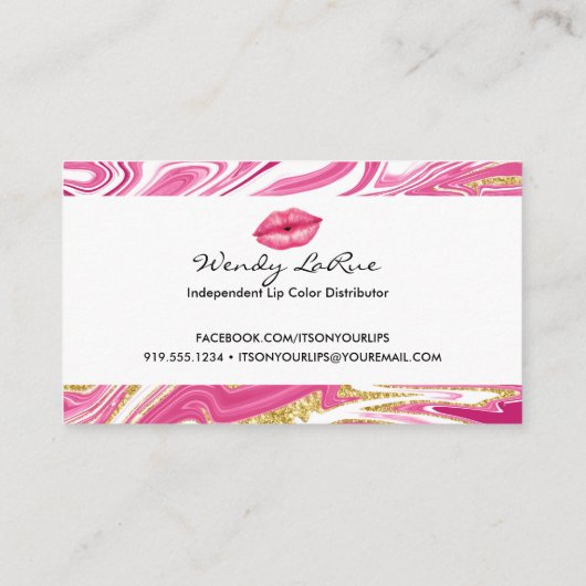 Carte perforée de fidélité de lèvre - carte de (Dos)