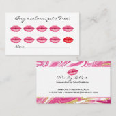 Carte perforée de fidélité de lèvre - carte de (Devant / Derrière)