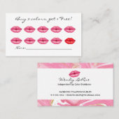 Carte perforée de fidélité de lèvre - carte de (Devant / Derrière)