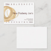 Carte perforée de fidélité de tache de tasse de (Devant / Derrière)