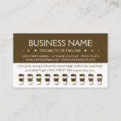 carte perforée de fidélité de tasse de café de (Dos)