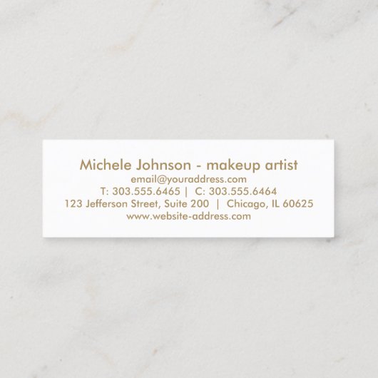 Carte perforée de fidélité - parties scintillantes (Dos)