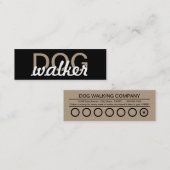 carte perforée de marcheur de chien (Devant / Derrière)