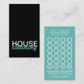 carte perforée de nettoyage de maison (Devant / Derrière)