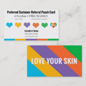 Carte perforée de référence - AIMEZ VOTRE PEAU (Devant / Derrière)