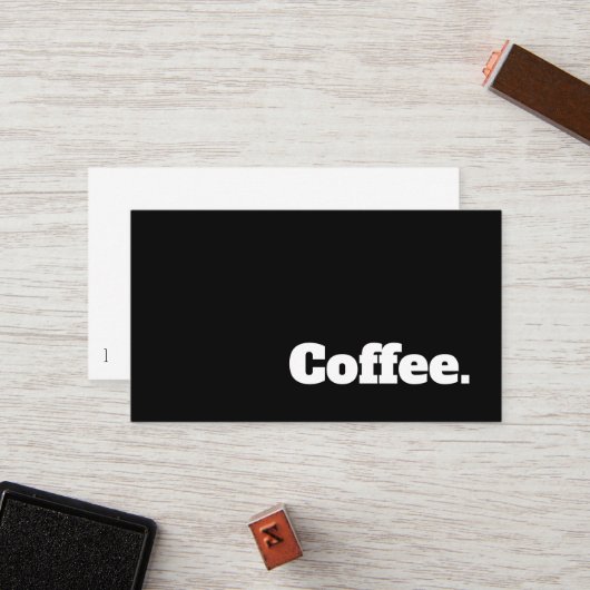 Carte perforée foncée de café de dalle de fidélité (Devant/Arrière en situation)