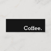 Carte perforée foncée de café de fidélité de mot (Devant)