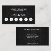 Carte perforée métallique de fidélité de client (Devant / Derrière)