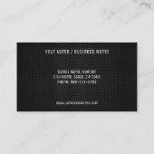 Carte perforée métallique de fidélité de client (Dos)