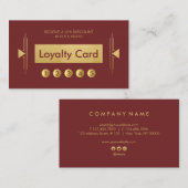 Carte perforée moderne de fidélité de Bourgogne (Devant / Derrière)