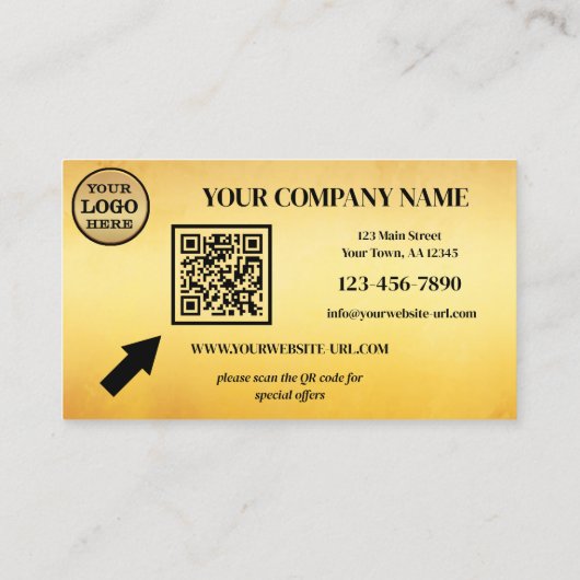 Carte perforée Ocher Black Gold Loyalty (Dos)