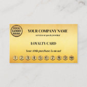 Carte perforée Ocher Black Gold Loyalty (Devant)