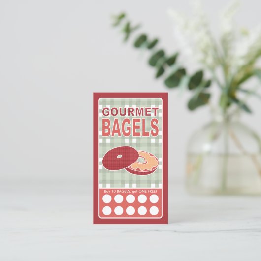 carte perforée pour bagels (Debout devant)