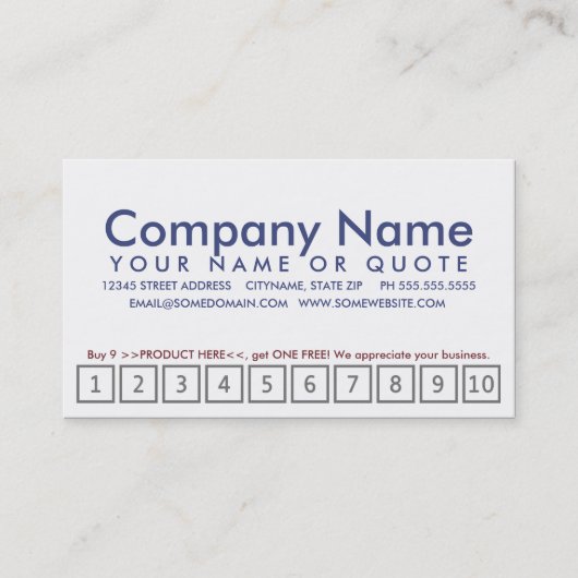 carte perforée pour drapeau américain (Devant)