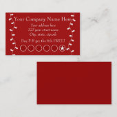 Carte perforée promotionnelle d'affaires de fête (Devant / Derrière)