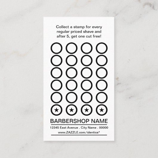 carte perforée punk de crâne de raseur-coiffeur (Dos)