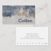 Carte perforée simple de café de fidélité de (Devant / Derrière)