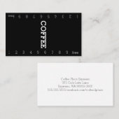 Carte perforée simple de café de fidélité de (Devant / Derrière)