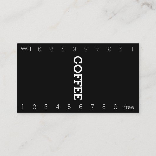 Carte perforée simple de café de fidélité de (Devant)