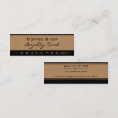 Carte perforée simple de noir d'or de fidélité (Devant / Derrière)