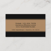 Carte perforée simple de noir d'or de fidélité (Dos)
