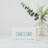 Carte perforée simple de vert de fidélité (Debout devant)