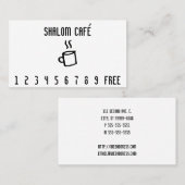 Carte perforée tasse de café de schéma (Devant / Derrière)