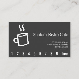 Carte perforée tirée de fidélité de tasse de c