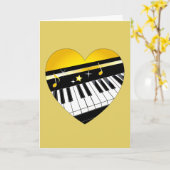 Carte Performance piano ou congratulations recitales (Fleur jaune)