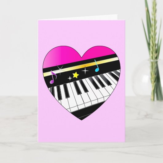 Carte Performance piano ou congratulations recitales (Devant)