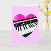 Carte Performance piano ou congratulations recitales (Fleur jaune)