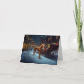 Carte Période de fêtes de Noël du Vizsla (Devant)