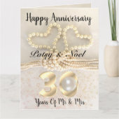Carte Perle 30e anniversaire Mariage personnalisée (Devant)