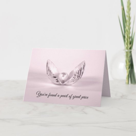 Carte Perle d'anniversaire dans coquillage (Devant)