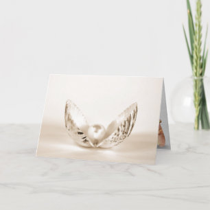 Carte perle d'anniversaire en coquille d'huître