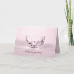 Carte perle dans l'anniversaire de coquillage<br><div class="desc">La perle simple dans le coquillage avec rougissent couleur rose pour l'anniversaire de l'ami</div>